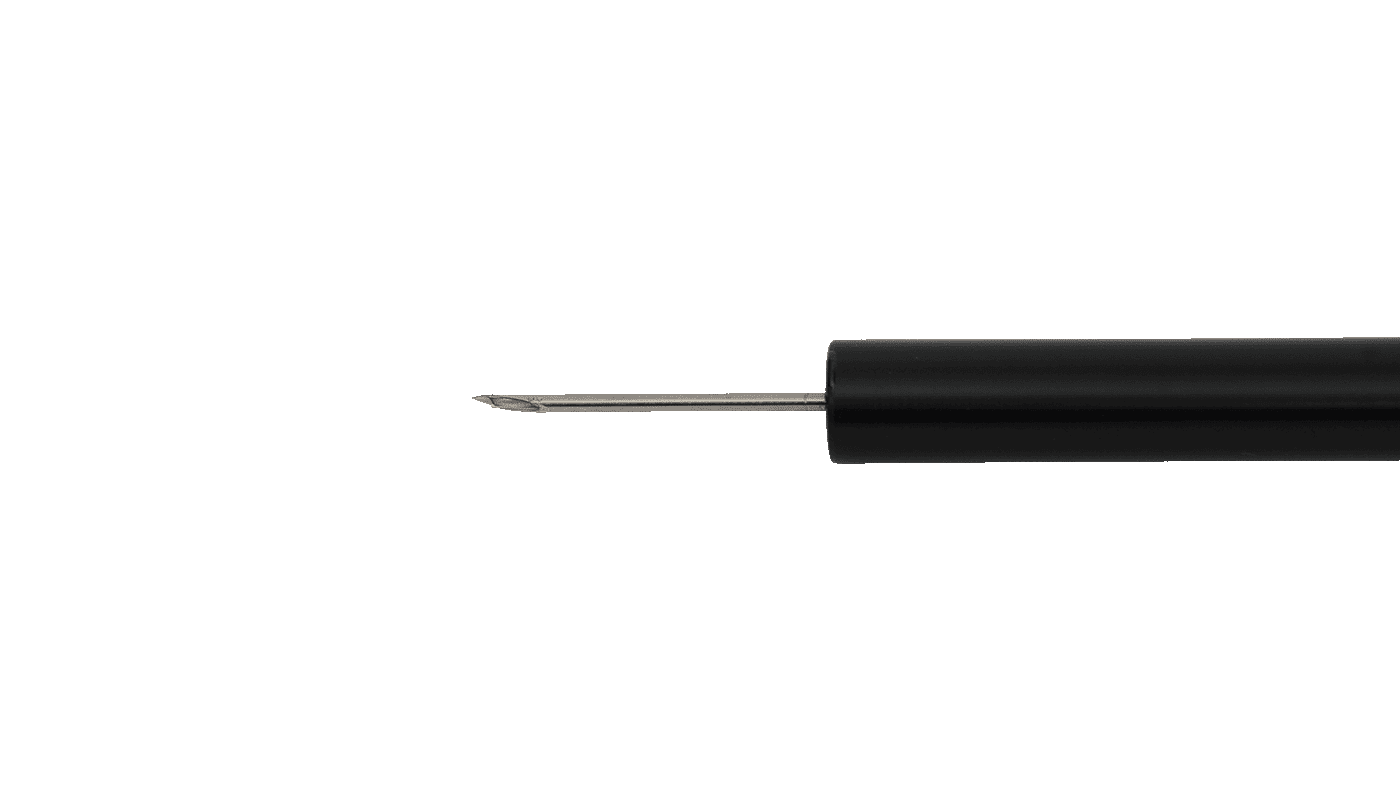 Close-up of the oxygen sensor in a needle