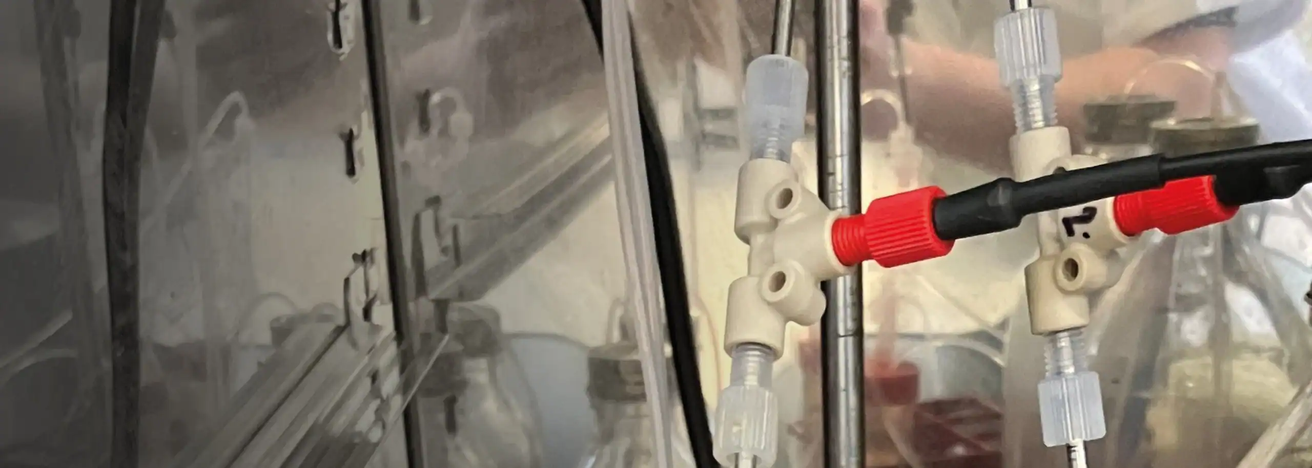 Optodes mounted in research setup
